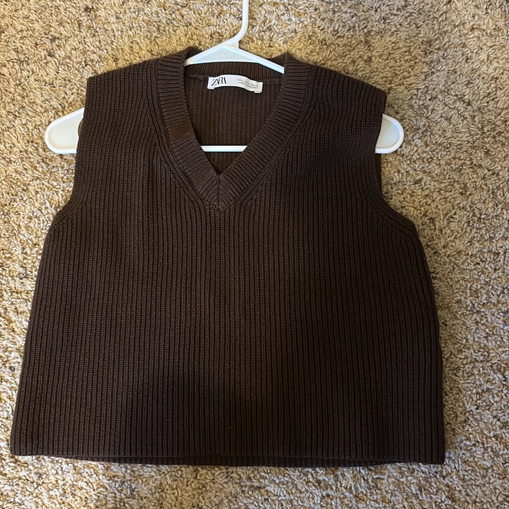 Zara knitted sweater vest
